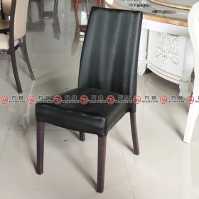 可叠五金火锅桌椅 人体工程学定型海绵酒店餐椅 黑色超纤皮可叠椅子